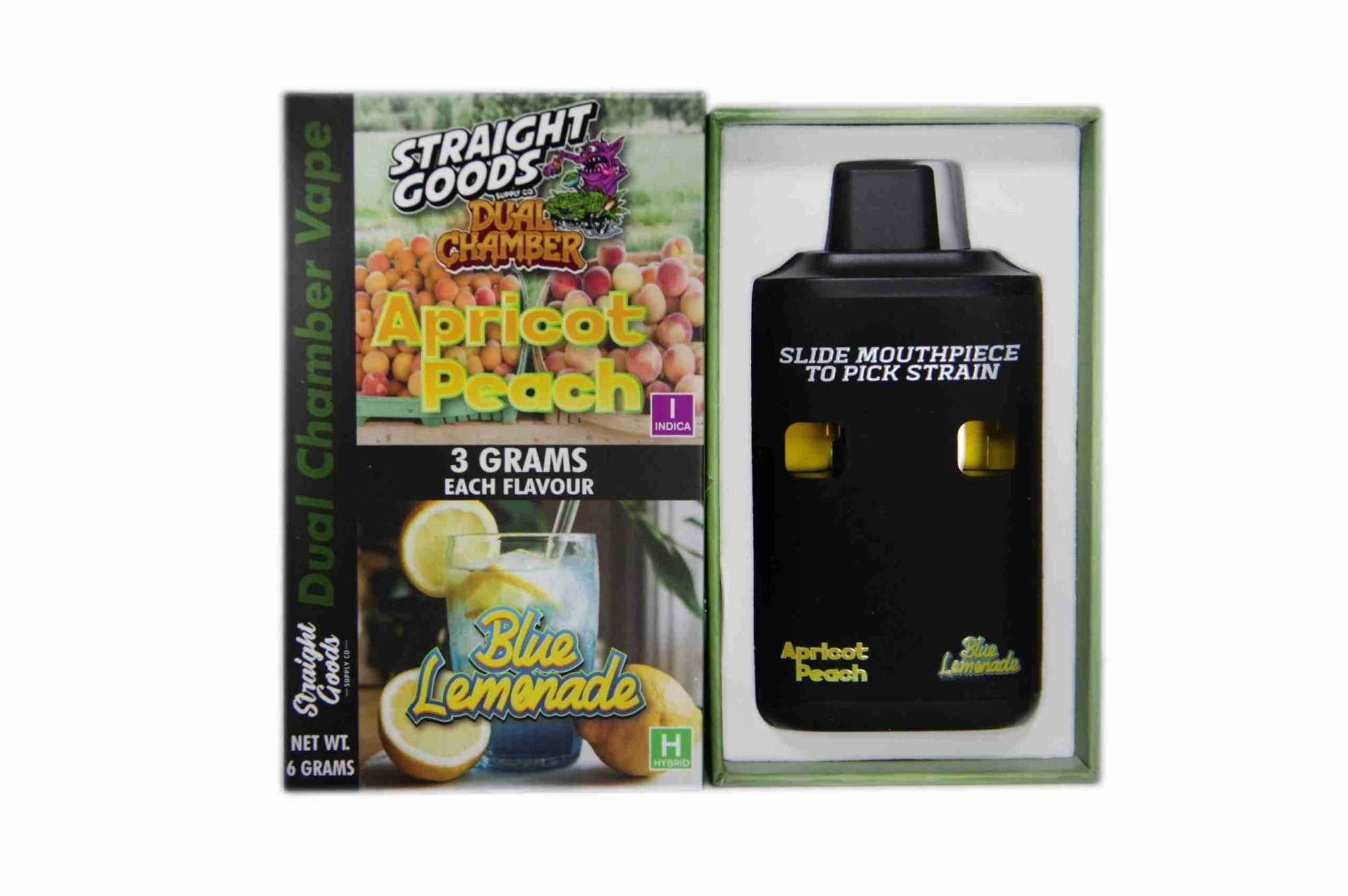 Straight Goods Dual Chamber Vape - (3 Grams + 3 Grams) 8 Varients