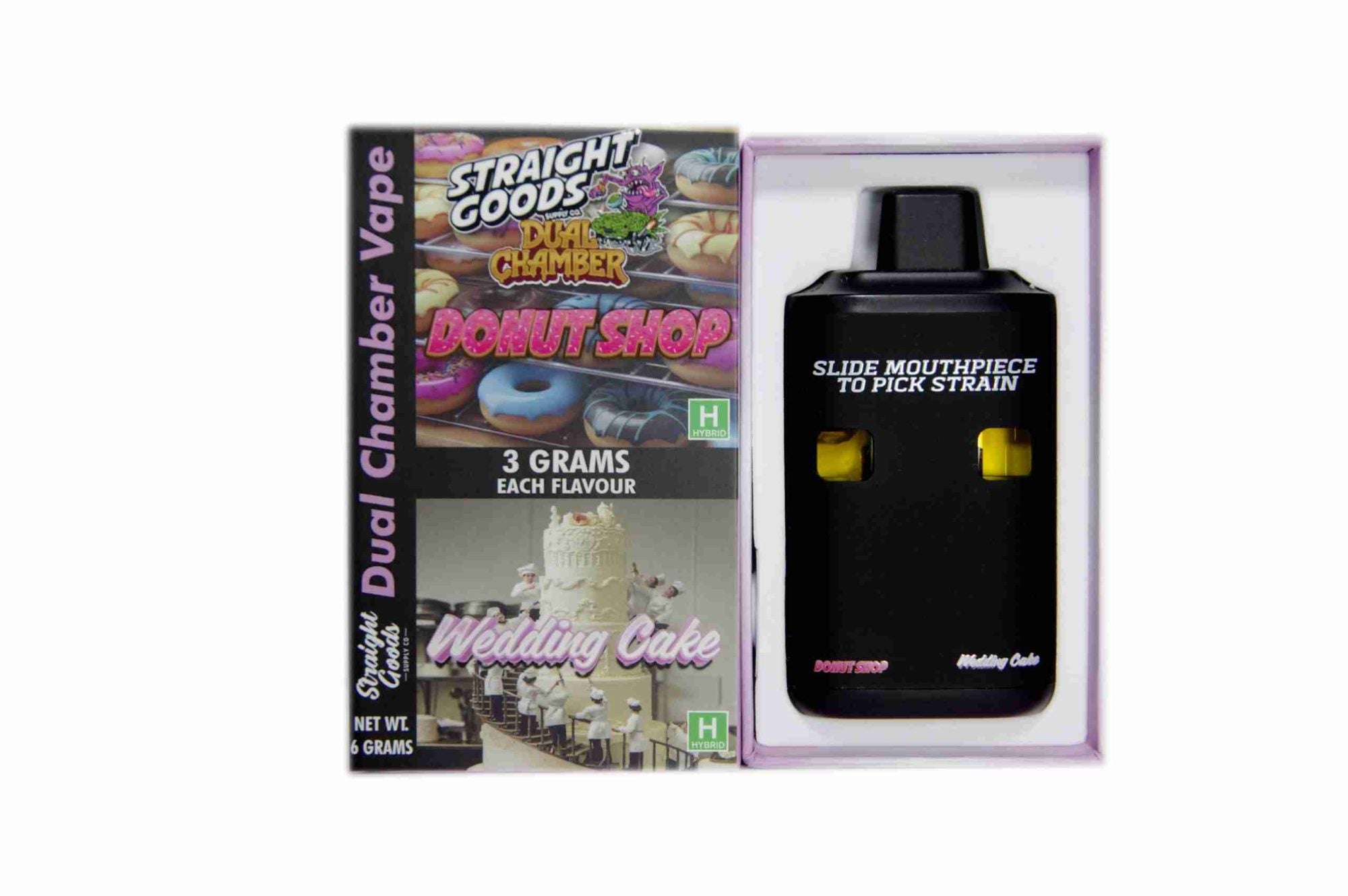 Straight Goods Dual Chamber Vape - (3 Grams + 3 Grams) 8 Varients
