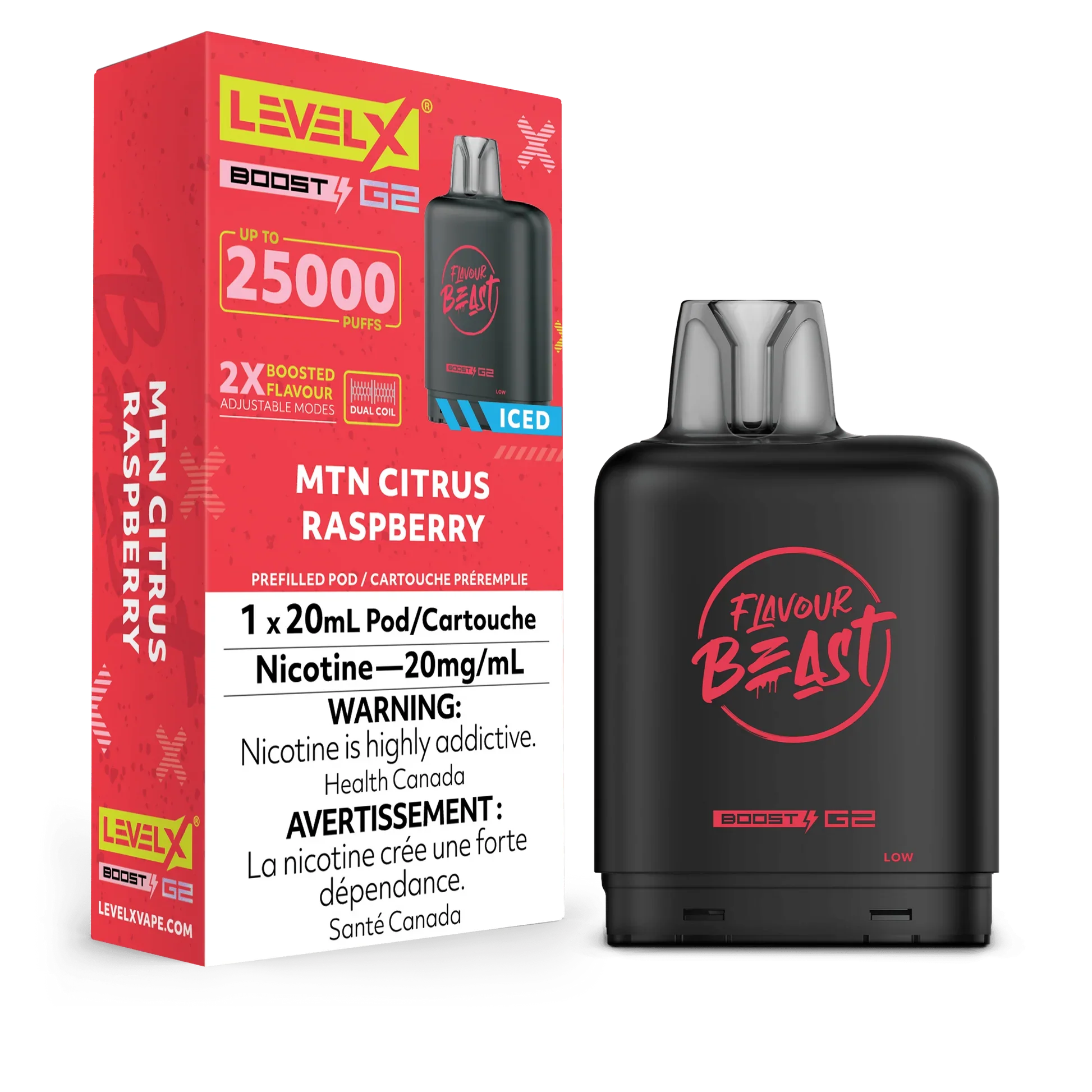 Level X 25 000 Puffs Flavour Beast Pods (20mg Nicotine)