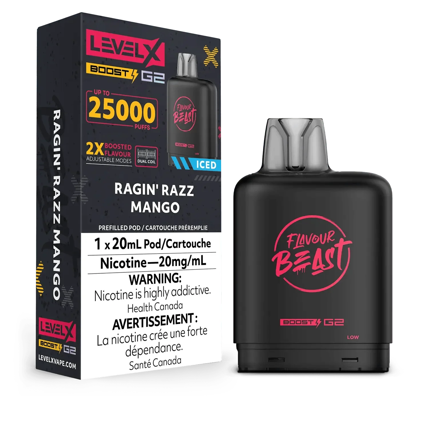 Level X 25 000 Puffs Flavour Beast Pods (20mg Nicotine)