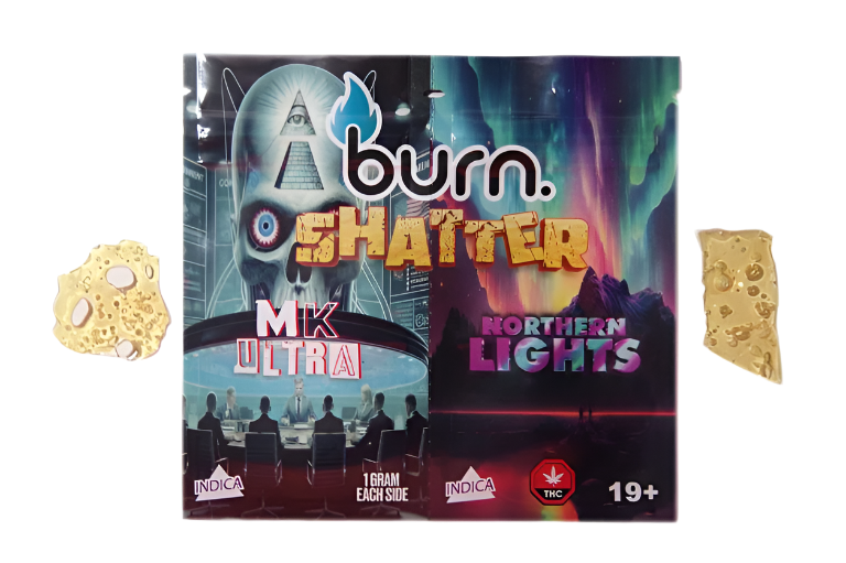 Burn Shatter 2 Grams, 2 Flavours – MK Ultra + Northern Lights (1G + 1G)