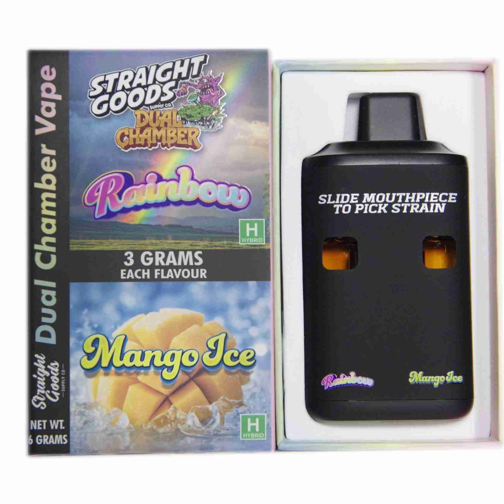 Straight Goods Dual Chamber Vape - (3 Grams + 3 Grams) 8 Varients