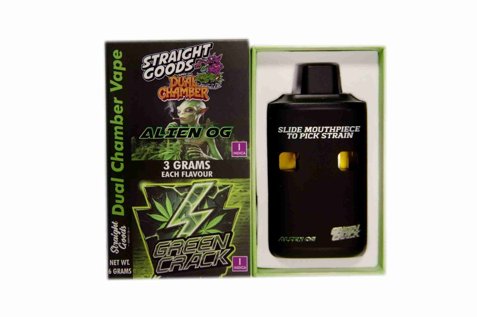 Straight Goods Dual Chamber Vape - (3 Grams + 3 Grams) 8 Varients