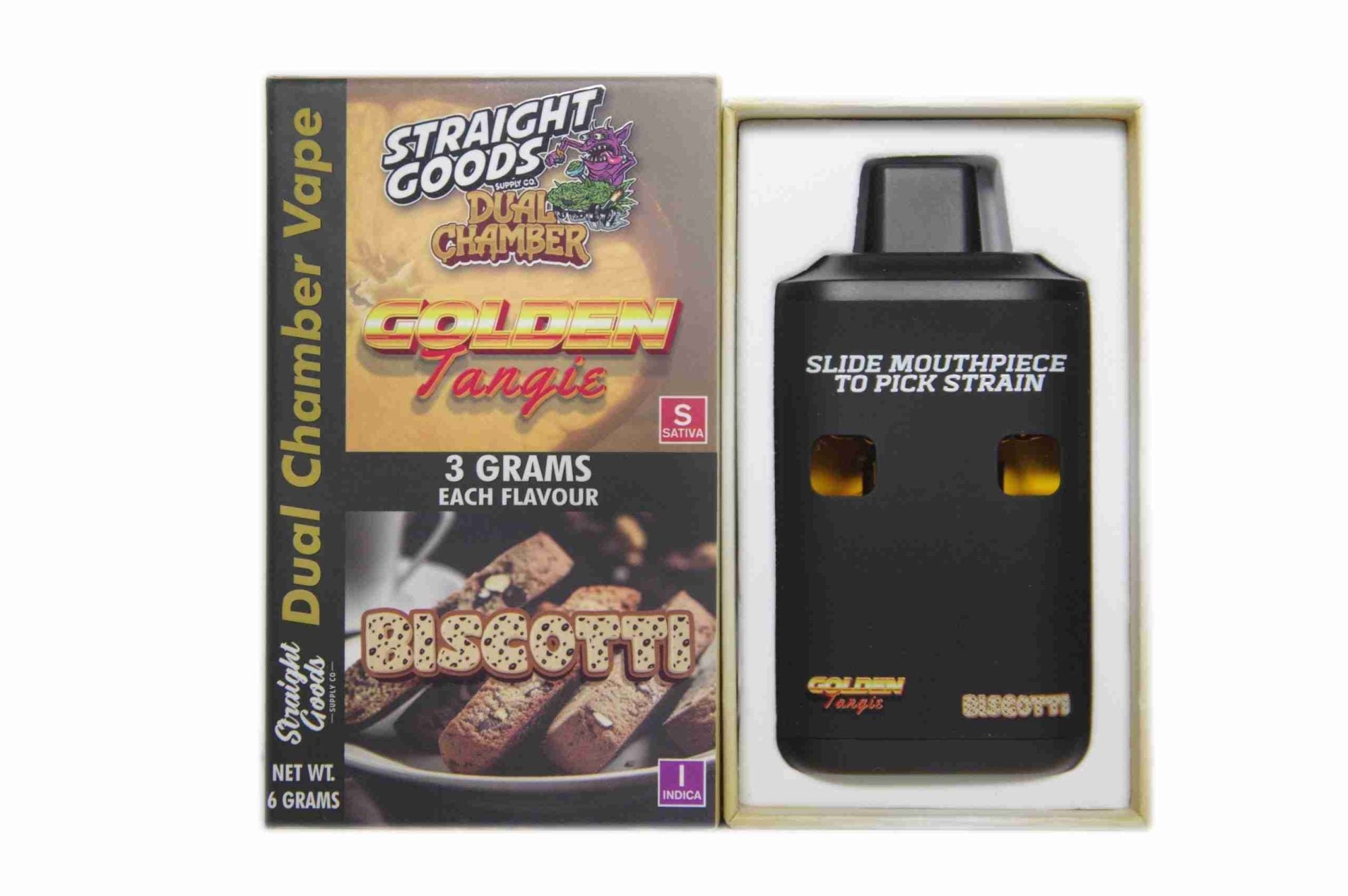 Straight Goods Dual Chamber Vape - (3 Grams + 3 Grams) 8 Varients