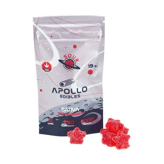 Apollo Edibles - Strawberry Shooting Stars - 3000mg THC Sativa