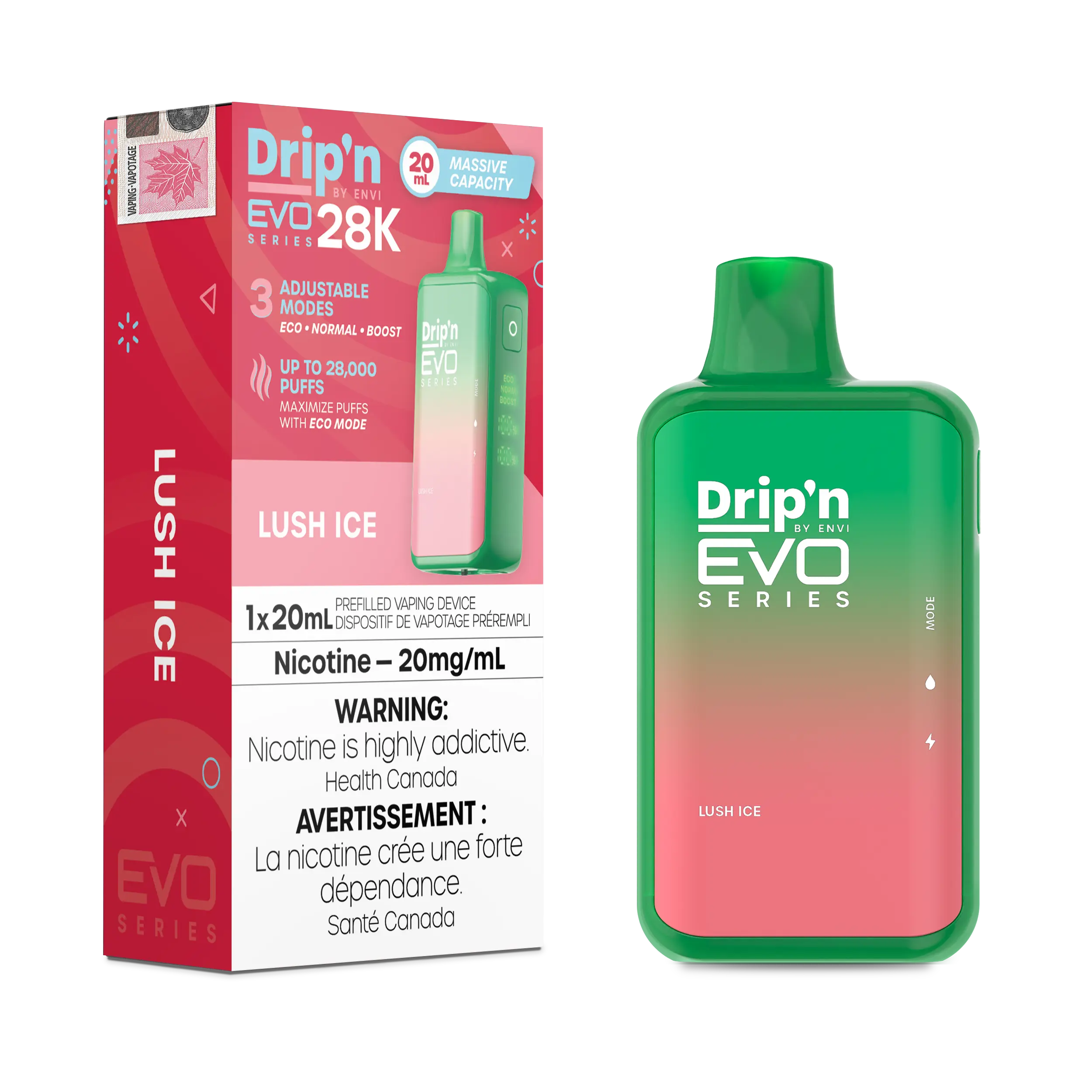 Drip'n by Envi: EVO 28K Disposable Rechargeable Vape 20ml