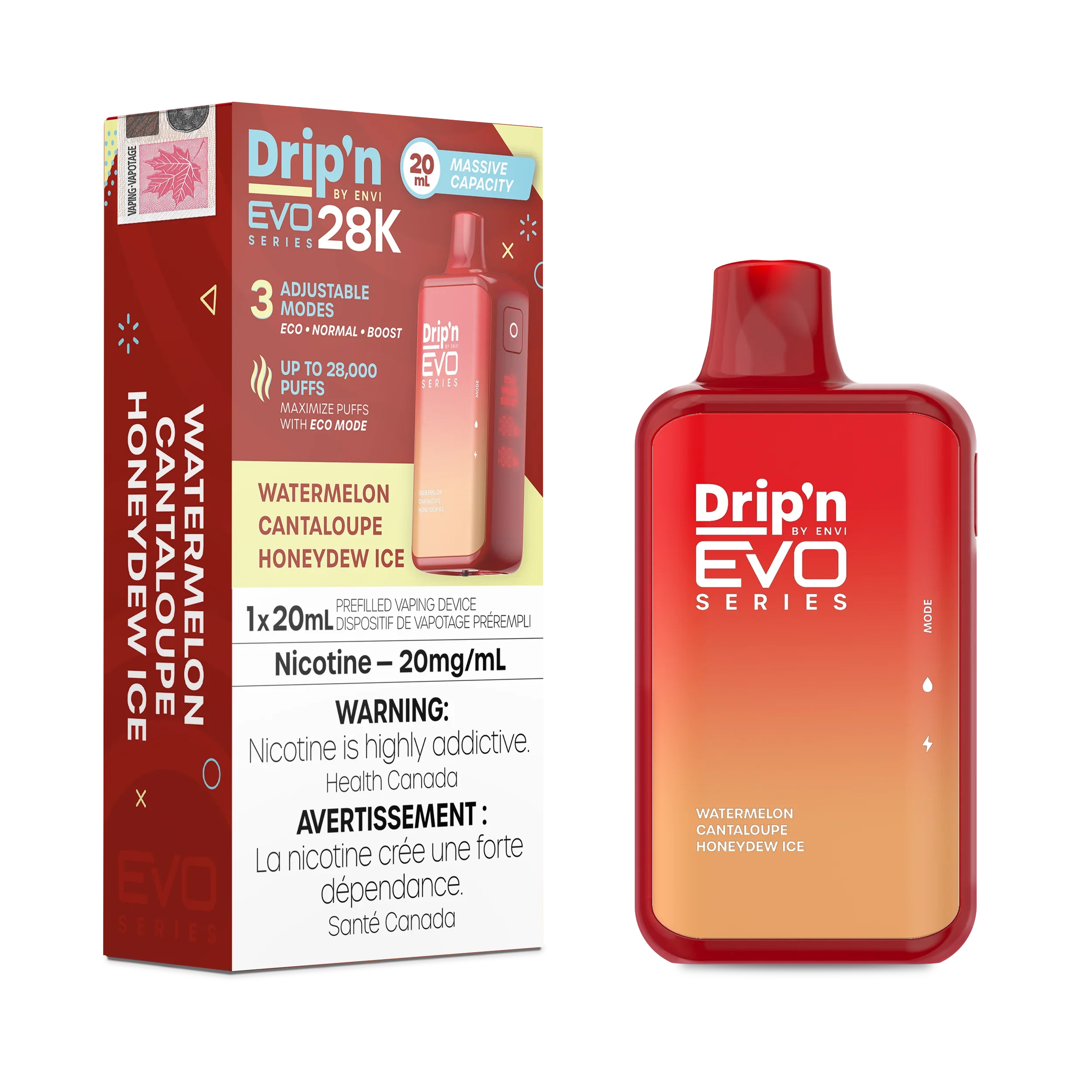 Drip'n by Envi: EVO 28K Disposable Rechargeable Vape 20ml