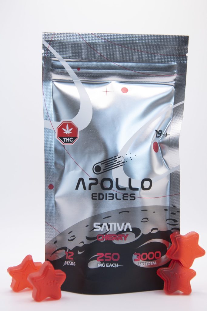 Apollo Edibles - Cherry Shooting Star 3000mg sativa