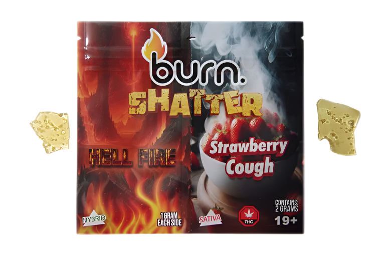 Burn Shatter 2 Grams, 2 Flavours – Hell Fire + Strawberry Cough (1G + 1G)