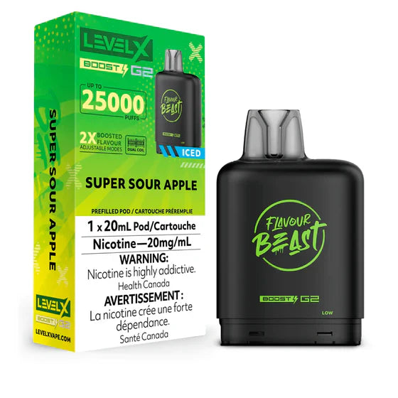 Level X 25 000 Puffs Flavour Beast Pods (20mg Nicotine)